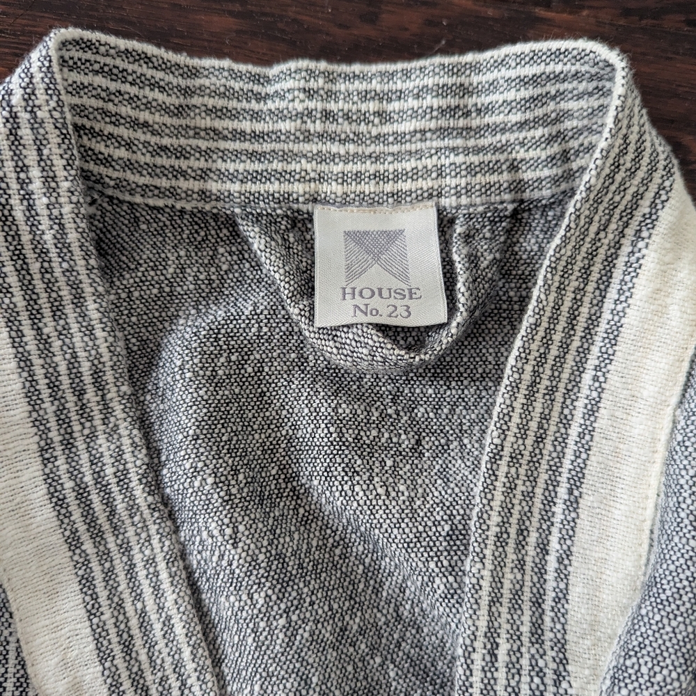 House No. 23 Zoe 100% Cotton Robe - Anthracite Grey - Picture 5 of 6